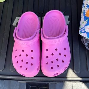 Pink Crocs. Size 7.